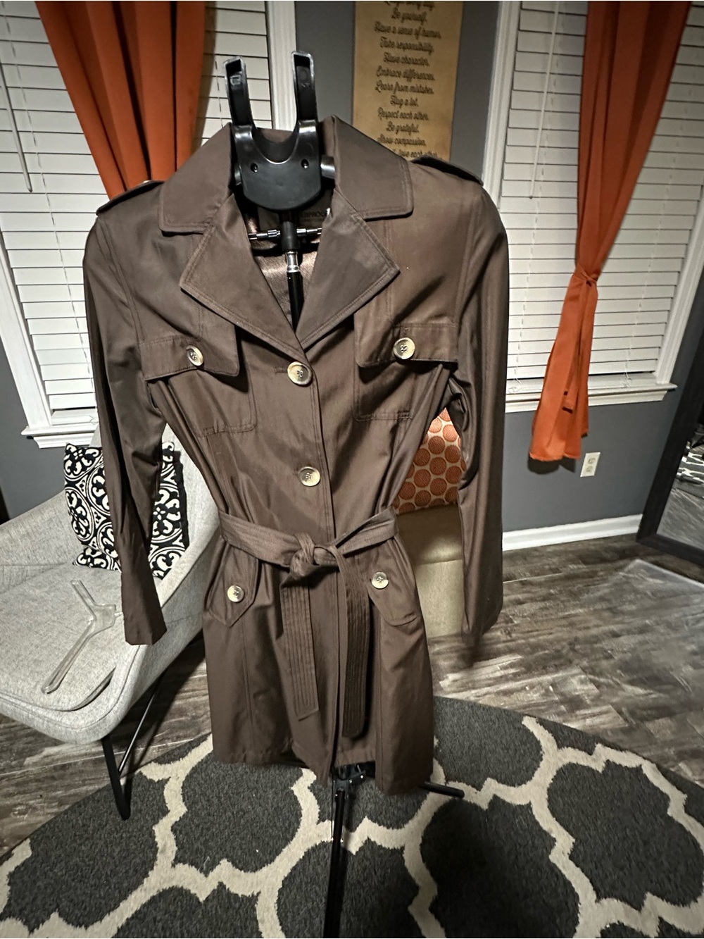 Weatherproof Dark Brown Belted Trench Coat